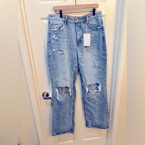 Flying monkey distressed Jeans
